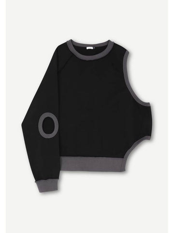 NX Asymmetry Sweatshirts Black - YOUCHE PRET A PORTER - BALAAN 1