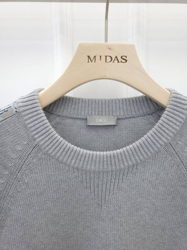 Oblique insert knit gray S - DIOR - BALAAN 3