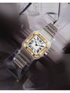 Santos Women s Square Combi Band Diamond Watch - CARTIER - BALAAN 9