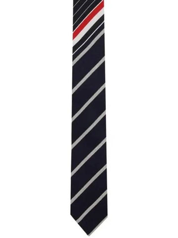 Funmix Striped Classic Silk Cotton Twill Tie - THOM BROWNE - BALAAN 1