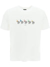 Zebra Line Up Logo Print Cotton Short Sleeve T-Shirt White - PAUL SMITH - BALAAN 1