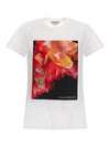 Graphic Printed Crewneck Short Sleeve T-Shirt White - ALEXANDER MCQUEEN - BALAAN 2