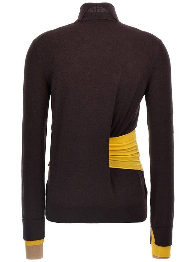 Wool Turtleneck Dark Purple - FENDI - BALAAN 3