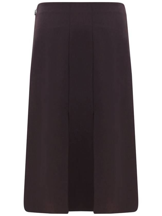 Grand de Poudre Wool Pencil Skirt Burgundy - FENDI - BALAAN 3