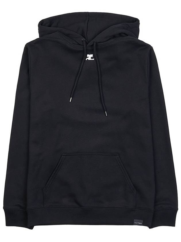 Embroidered Logo Hoodie Black - COURREGES - BALAAN 11