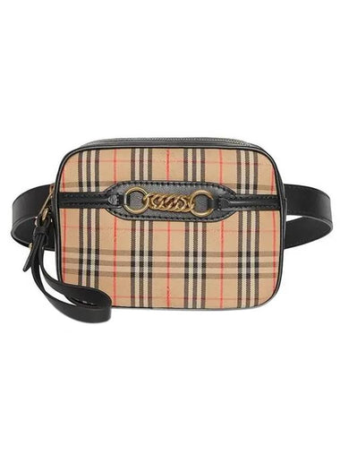 Link Check Belt Bag Black - BURBERRY - BALAAN 1