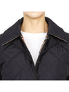 Diamond Quilted Nylon Canvas Jacket Black - BURBERRY - BALAAN.