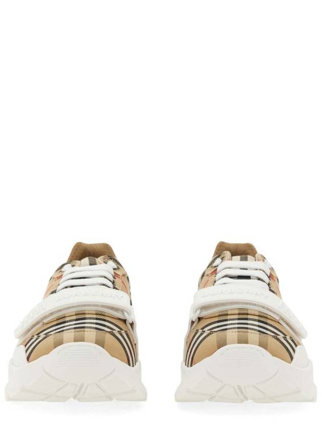 Vintage Check Suede Leather Sneakers Archive Beige - BURBERRY - BALAAN 2