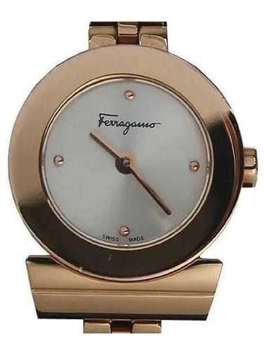 Ferragamo Gold Gancini Bezel Round Women s Watch - SALVATORE FERRAGAMO - BALAAN 1