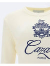 Embroidered Logo Ribbed Knit Top White - CASABLANCA - BALAAN 4