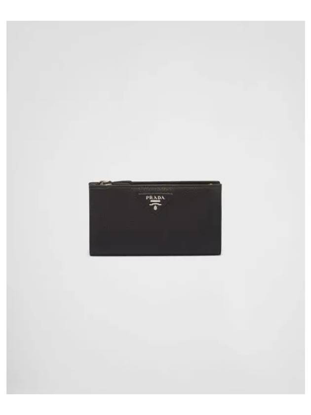 Leather Medium Wallet Black - PRADA - BALAAN 2