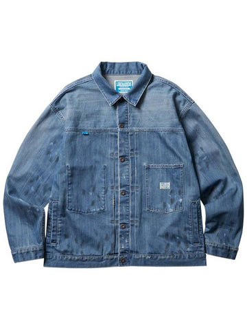 [LIBERAIDERS] BLEACHED DENIM JACKET - INDIGO - LIBERAIDERS - BALAAN 1