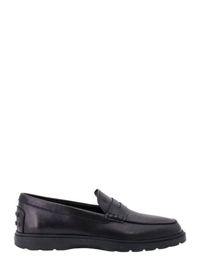 Men's Leather Penny Loafers Black - TOD'S - BALAAN 2