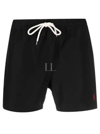 Embroidery Pony Logo Swim Shorts Black - POLO RALPH LAUREN - BALAAN 2