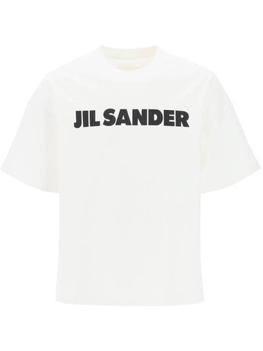 logo print boxy t-shirt - JIL SANDER - BALAAN 1