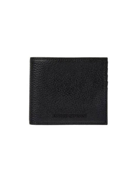 ARMANI 30 9 29 Men s Grained Leather Business Fold Wallet Black 270389 - EMPORIO ARMANI - BALAAN 1