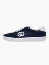 Interlocking G Suede Low-Top Sneakers Blue - GUCCI - BALAAN 2