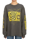 Graphic Print Long Sleeve T-Shirt Grey - GANNI - BALAAN 2