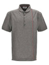 RWB Stripe Polo Shirt Grey - THOM BROWNE - BALAAN 2