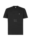 Tacting Pique Logo Crew Neck Short Sleeve T-Shirt Black - CP COMPANY - BALAAN 2