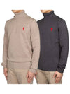 Small heart wool turtleneck 2 colors HKS401 - AMI - BALAAN 3