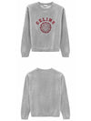 Gray Melange Burgundy Blason Loose Sweatshirt RY030670Q 09BA - CELINE - BALAAN 5