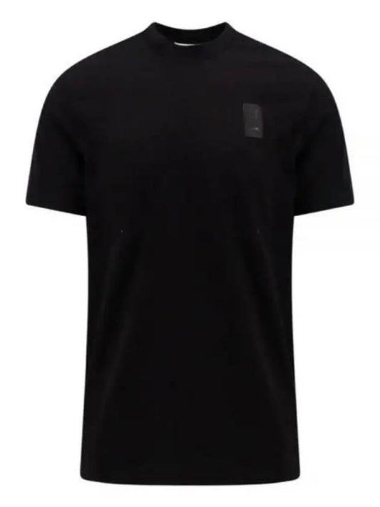 Crewneck Logo Cotton Short Sleeve T-Shirt Black - SALVATORE FERRAGAMO - BALAAN 2