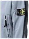 Wappen Patch Zip-up Bomber Jacket Blue Grey - STONE ISLAND - BALAAN 5