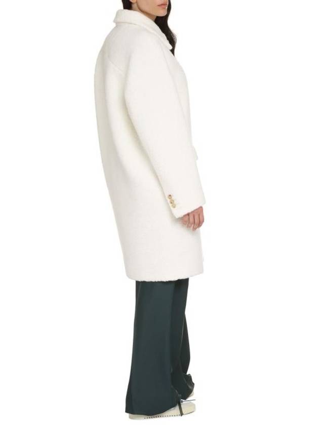 Single Wool Shearling Coat White - BOTTEGA VENETA - BALAAN 5