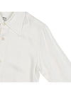 Slim Fit Long Sleeve Shirt Ivory - AMI - BALAAN 5