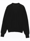 Red Heart Logo Merino Wool Cardigan Black - AMI - BALAAN 3