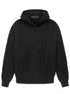 Fear of God Essentials The Black Collection Cable Knit Hood - FEAR OF GOD ESSENTIALS - BALAAN 1