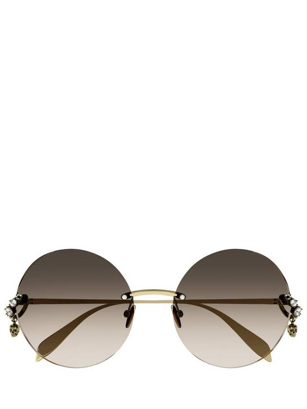 sunglasses AM0418S 002 002 GOLD GOLD BROWN - ALEXANDER MCQUEEN - BALAAN 2