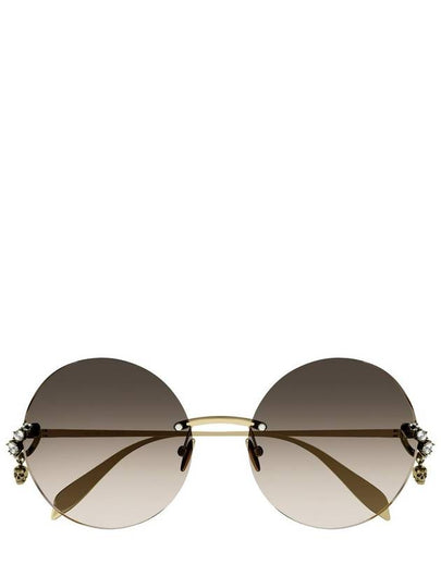 sunglasses AM0418S 002 002 GOLD GOLD BROWN - ALEXANDER MCQUEEN - BALAAN 2