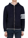 Fish Icon Jacquard Zip Up Hoodie Navy - THOM BROWNE - BALAAN 2