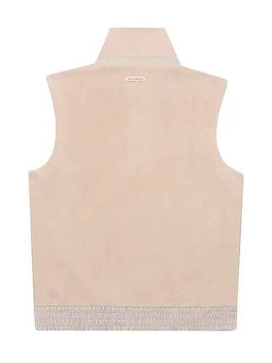 Placket Point Fleece Vest 9803LXHPBEIGE - BLACK&WHITE - BALAAN 2