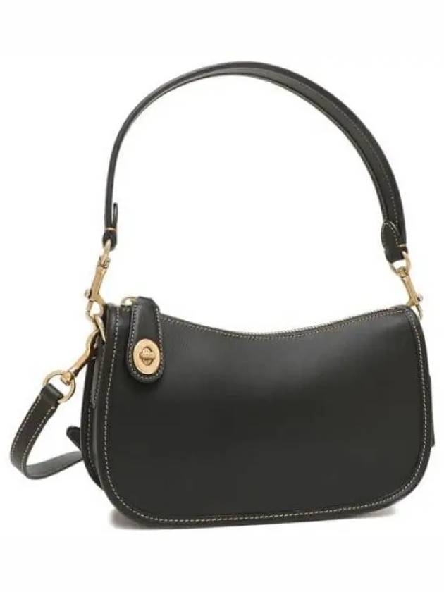 Swinger Leather Shoulder Bag Black - COACH - BALAAN 2