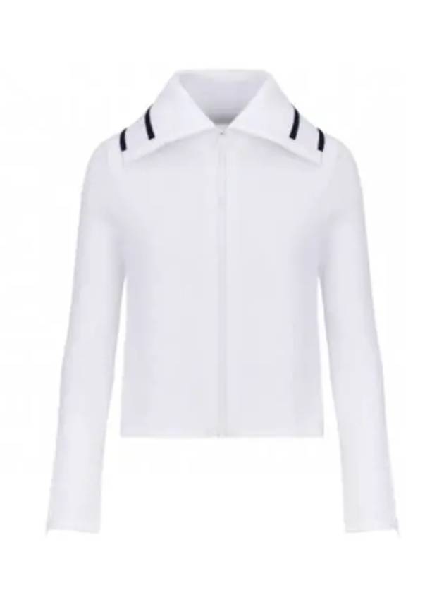 Dioriviera Stand Collar Technical Mesh Cropped Zip Up Jacket White - DIOR - BALAAN 2