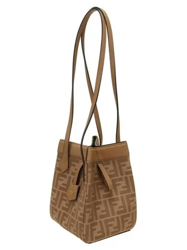 Origami FF Jacquard Mini Shoulder Bag Beige - FENDI - BALAAN 3