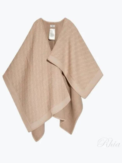 Wool Cashmere Poncho Beige - FENDI - BALAAN 2