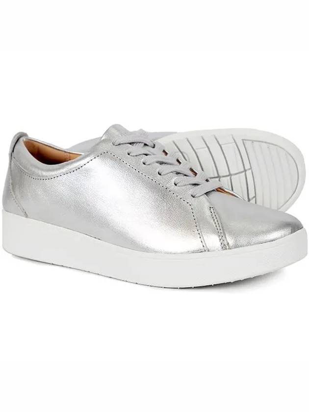 Leather Rally Low Top Sneakers Silver - FITFLOP - BALAAN 3