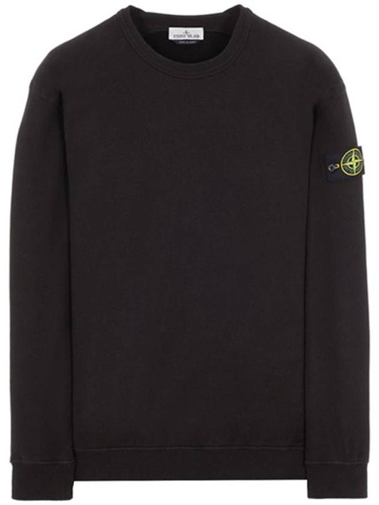 Wappen Patch Crew Neck Cotton Sweatshirt Black - STONE ISLAND - BALAAN 2