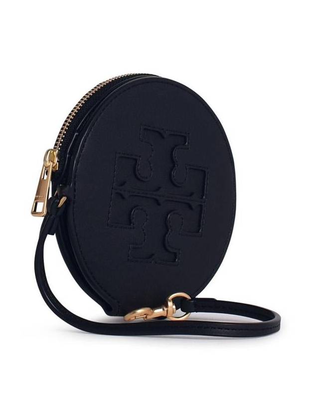 Ella Round Card Wallet Black - TORY BURCH - BALAAN 3