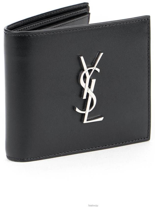 East/West Wallet In Smooth Leather Black - SAINT LAURENT - BALAAN 6