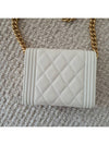 Boy wallet chain mini cross bag white gold plated - CHANEL - BALAAN 5