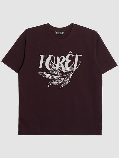 Foret Graphic Short Sleeve T-Shirt Burgundy - KLOR - BALAAN 2