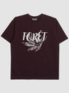 UNISEX Foret Graphic Short Sleeve T Shirt BURGUNDY - KLOR - BALAAN 2