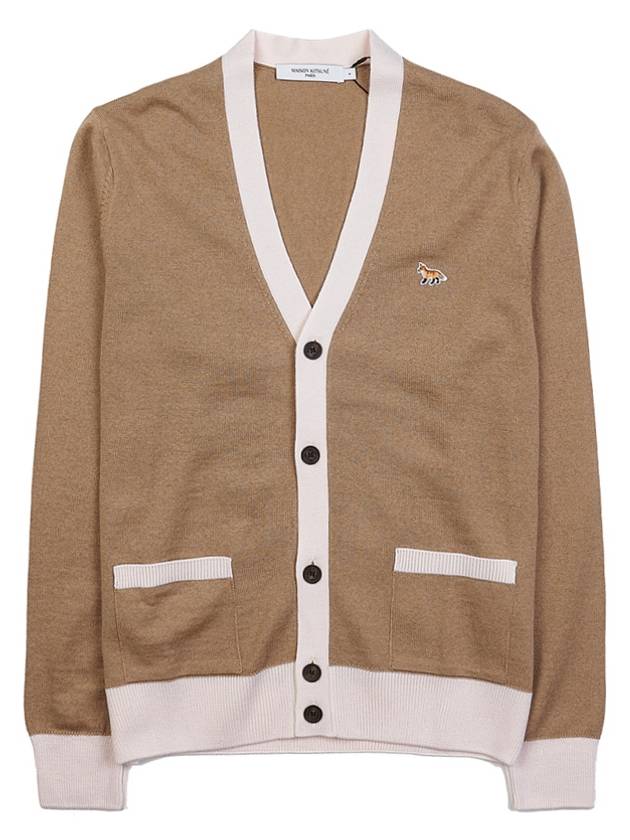 Maison Kitsune Men's Baby Fox Patch Wool Cardigan HU00542KT1036 BE - MAISON KITSUNE - BALAAN 10