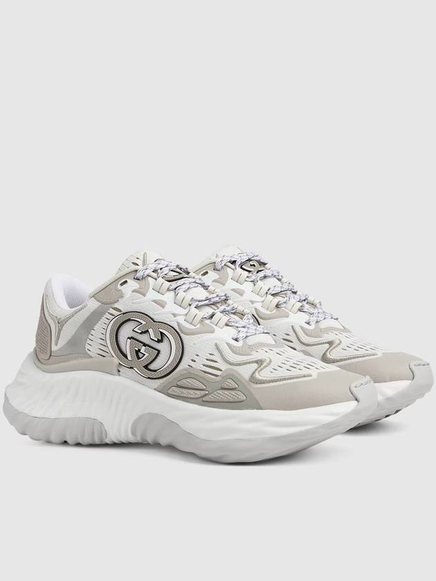 Interlocking G Ripple Low Top Sneakers White Grey - GUCCI - BALAAN 3