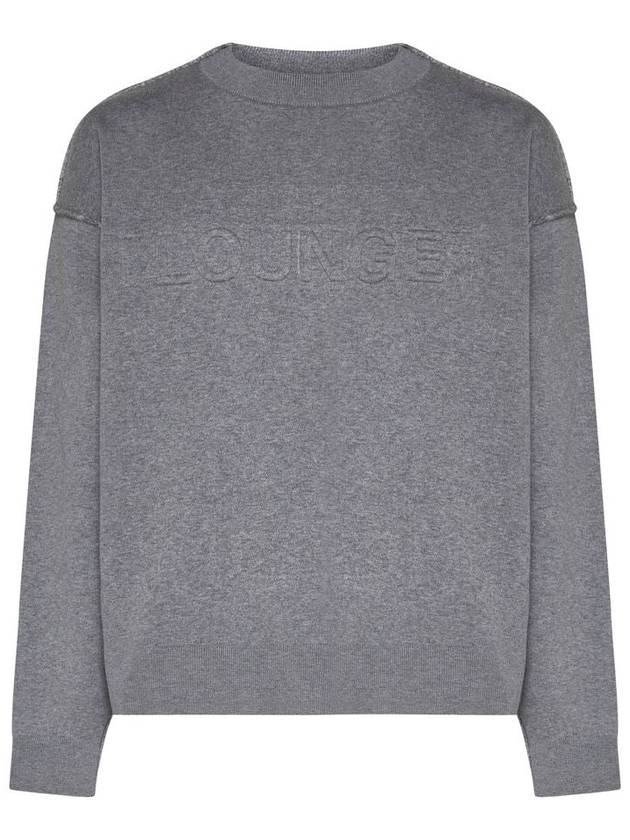 Lounge Logo Knit Top Grey - OFF WHITE - BALAAN 2